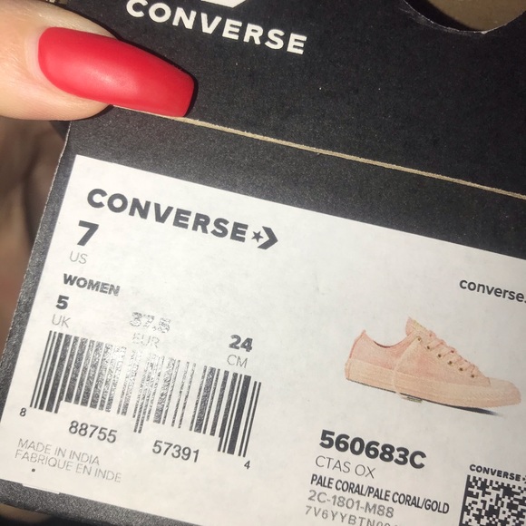 NWB 🍑 CONVERSE WOMENS ALLSTAR LOWTOP SZ 7 - Picture 8 of 8